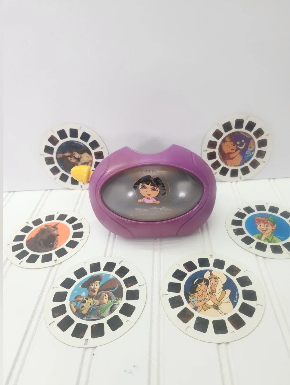 VTG 1998 Mattel Dora the Explorer 3D View-Master Viewer Lot with 6 Reels Movie